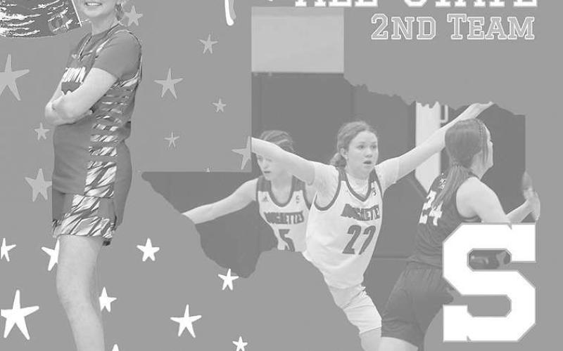 ACADEMIC TEAM- Texas High School Coaches Association Academic All State Basketball 2023 has named three Roughettes to the Academic All-State Team. This is a great honor bestowed upon Seniors who have maintained above a 92 cumulative GPA along with ACT and SAT scores. This is quite the honor for students that are involved in so many extracurricular activities. Shea Beadles was named to the second team. (Photo Courtesy of Sundown ISD)
