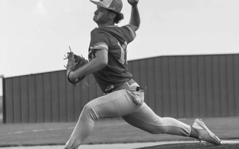 STARTER - Sundown Roughneck Rayden Flores started on the mound for the Roughnecks this past Tuesday in New Home for UIL district play. (Staff photo by Aalijah Soliz)