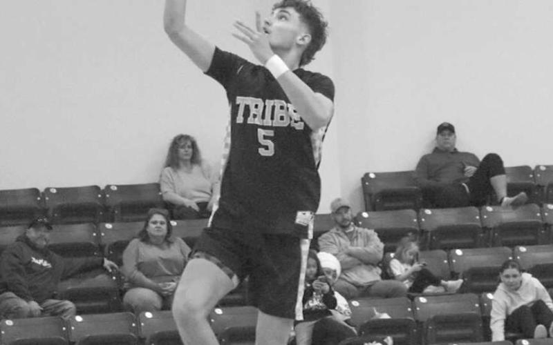 FASTBREAK - Morton Indian Jaeden Alvarado scored the easy layup during the team’s fastbreak against the Klondike Cougars on the road. (Staff photo by Aalijah Soliz)