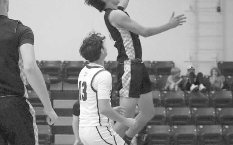 PUTBACK POINTS - Morton Indian A.J. Mendoza ripped down the rebound to get the team second chance points during their game against Klondike on the road. (Staff photo by Aalijah Soliz)