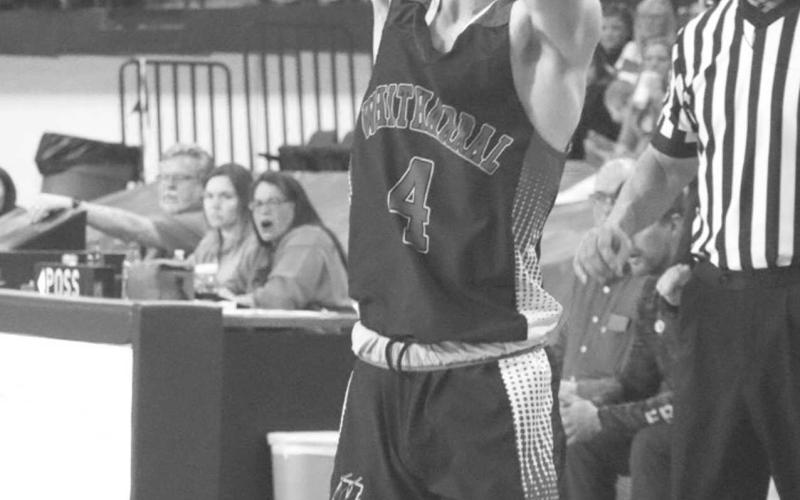 BALL MOVEMENT - Whitharral Panther Brolin Kennedy looked for a teammate during their matchup with the Texline Tornadoes this past Friday at the SPC Dome. (Staff photo by Aalijah Soliz)
