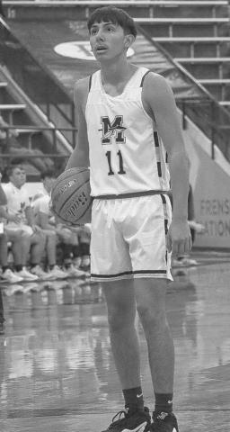 FOCUSED - Morton Indian A.J. Mendoza got ready to shoot his free throw attempts this past Tuesday for his team’s playoff game against the Jayton Jaybirds at Frenship High School. (Staff photo by Aalijah Soliz)