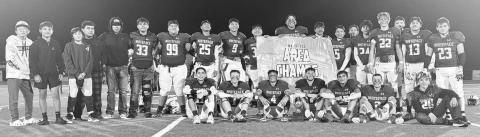 AREA CHAMPS - The Whiteface Antelopes are UIL Class 1A-1 Region 1 High School Six-man Football Area Champions after a 66-16 shellacking of the Booker Kiowas on Nov. 22 in Tulia. The Antelopes are in Lockney tonight at 6 p.m. taking on the Borden County Coyotes in the regional quarterfinals. (Photo by Holly Crutcher)