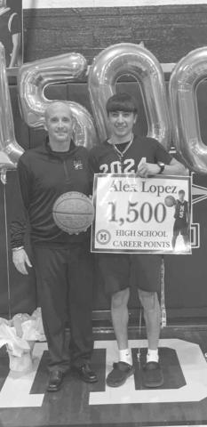 MILESTONE - Morton Indian Alex Lopez earned his 1500 career point last Tuesday in the teams win against the Anton Bulldogs in basketball district play. (Photo courtesy of Morton ISD)