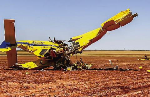 CROP DUSTER COLLISION