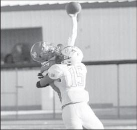 TAKE DOWN - Auscar Gandara brought down Granfalls-Royalty’s quarterback in a 65-6 Whiteface road win last Thursday. The Antelopes will host the Valley Patriots next Friday. Last season, Whiteface stunned Valley 64-52 last season. The Patriots are 1-1, coming off a 46-21 loss to Springlake-Earth. (Photo courtesy of Holly Crutcher)