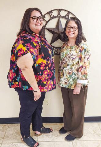 MUNICIPALCOURT DUO - Pictured is Levelland’s Municipal Court Judge, Esmeralda Rowand and Municipal Court Clerk Maria Vasquez. Rowand is in her first year as judge but has 24 years of experience in the department serving as the municipal court clerk. (Staff photo by Dom Puente)
