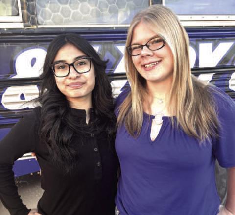 SMYER FCCLA-- Smyer FCCLA students Paloma Escamalla and Lynzie Benevedes, both seniors, competed at the FCCLA competition in Hospitality and Tourism and qualified for state. (Smyer ISD photo)