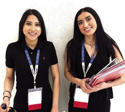 SMYER FCCLA-- Smyer FCCLA students Bethany Hernandez, senior, and Sarah Reyna, junior, competed in Entrepreneurship at the FCCLA competition and qualified for state. (Smyer ISD photo)