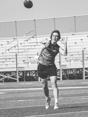 BULLET PASS - Ropes Eagle Zayden Pittman zipped the ball to his receiver this past Monday at New Home during the team’s 7 on 7 game against Snyder. (Staff photo by Aalijah Soliz)