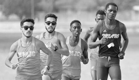 SEVENTH PLACE-SPC Texan runner Aron Tanui placed seventh overall in the men’s 8k Saturday, leading the Texans to a fourth place team finish at the Region V Championships at Harry McAdams Park. (Photo Courtesy of Jordan Irvine)