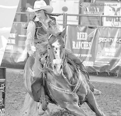 NATIONAL FINALS-The South Plains College women’s rodeo team will represent SPC at the highest level of collegiate rodeo after winning the women’s team title at the Tarleton State Stampede Saturday to qualify for the College National Finals Rodeo. South Plains totaled 270 points in Stephenville, led by Amarillo native Emery Mask who won the women’s all-around title with 235 points. (Photo Courtesy of Jordan Irvine)
