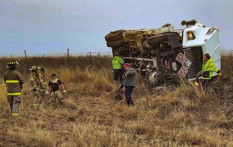 MULTIPLE ROLLOVERS - Two rollovers two hours apart in the same location on TX 214 near the Yoakum County line kept Cochran County first responders busy Wednesday morning. Whiteface and Morton Fire, Cochran EMS and Cochran County Sheriff’s Office, DPS and TxDOT all responded with 214 being tied up for several hours. Injuries were listed as minor. (Photo courtesy of WVFD)