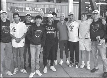 LOBO BASEBALL - The Levelland Lobo baseball team had fun connecting with South Plains College International students in a clinic where they taught them about the game of baseball. The guys finished the clinic by attending a Texas Tech Baseball Game. Pictured from left to right are: Anson mcmahan, Danny Ochoa, Jessiah Garcia, Tyler Pemberton, Noah Tienda,Charlie Romo, Rusty Johnson, Boston Winfield and Jake Potter. (Photo courtesy of Cristal Isaacks)