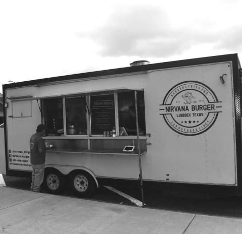 FOOD TRUCK- Nirvana Burger from Lubbock participated in the food truck Thursday at the Hockley County Court House square. ( Staff photo by Emily Campos)