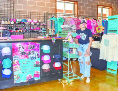 THE BARN BOUTIQUE, TX- Carrie DeArmond owner of The Barn Boutique, Tx was one of the booths that participated in the TC Fearless Champions Event that was held at the Mallet Event Center on Friday and Saturday. Pictured is Cassidi DeArmond. (Photo courtesy of Emily Campos)