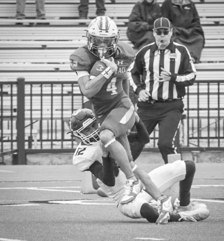 WON’T GO DOWN - Whiteface Antelope Jeremiah Rendon shook off the defender during his run against Water Valley this past Saturday afternoon in Lamesa. (Staff photo by Aalijah Soliz)