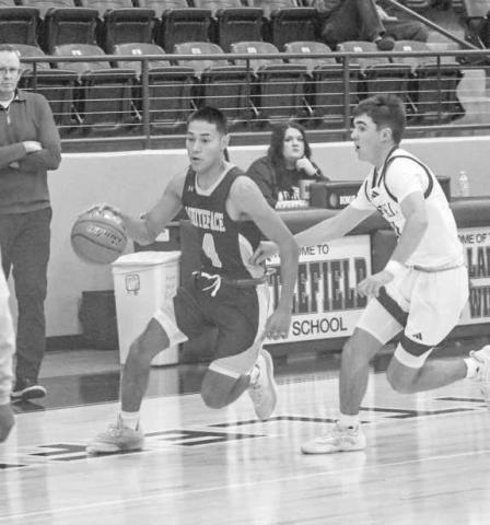 PRESS BEATER - Whiteface Antelope Jeremiah Rendon beat the fullcourt press with his speed in the Littlefield Tournament against the Farwell Steers. (Staff photo by Aalijah Soliz)