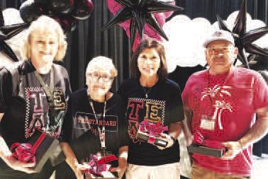LISD 25 YEARS OF SERVICE AWARD - Liz Pruitt, Jaime Rubalcava, Nellie Sanchez and Jeanne Smith. (Levelland ISD photo)