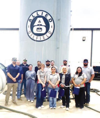 LEADERSHIP LEVELLAND-- Allied Oilfield Machine and Pump, LLC hosted Leadership Levelland on a tour giving them a behind-the-scenes look at what the company does. The company has been based in Levelland since 2003. (Levelland Chamber of Commerce photo)
