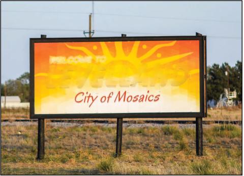 A WARM WELCOME - Anew billboard is up near W. Highway 114. The Levelland Chamber of Commerce shared that the new billboard is courtesy of Roger Lindsey and his team, the billboard was refurbished with new paint on the signs frame and poles. Also, Sign Design provided the artwork for the front and back of the billboard. Individuals traveling east into Levelland will see the welcome portion of the sign and travelers leaving Levelland will see a come again graphic. (Staff photo by Dom Puente)