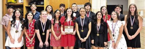 OAP REGIONALS-- Whitharral One Act Play round their year out with a great finish at Regionals. Several students earned honors: Honorable Mention, Dillon Johnson; All Star Cast, Aaliyah Sanchez, Isaiah Acevedo; and Whitharral is Alternate to State. (Whitharral ISD photo)