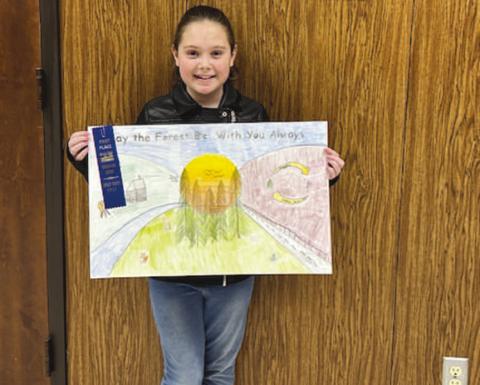 WINNER - Hockley County Soil and Water Conservation District held the 46th annual Texas Conservation Awards Program Poster Contest. This years theme was “May the Forest Be With You Always”. The Poster contest is open to all 3rd through 5th grade students within Hockley County. This years winner is Sundown ISD’s Meagan Campbell. Meagan is the daughter of Mandy Campbell of Sundown and a 4th grade student in Britni Bermea’s class.