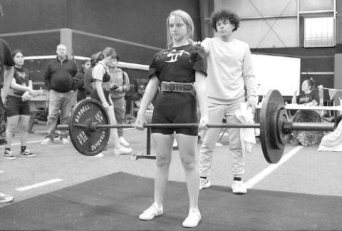 STATE BOUND- Sundown has two state qualifiers in girls powerlifting. Congratulations to Jaelin Wylie and Ariel Hernandez for qualifying for the Texas State Powerlifting Meet. Both Jaelin and Ariel had to pull a PR (personal best) on deadlift to qualify. Jaelin pulled 260 lbs to hit the qualifying total in her respective weight class. (Photo Courtesy of Sundown ISD)