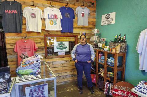 BEST IN THE BUSINESS - Live Well Think Happiness, a locally owned brick-and-mortar business in downtown Levelland was the recipient of the 2023 Best of Lubbock CBD Store Award. Owned and operated by Celia Corrales, her business is tailored to selling CBD products along with boutique items and the customization of t-shirts. Corrales expressed how much support she has garnered from the community since she opened in 2020 and hopes it will continue. (Staff photo by Dom Puente)