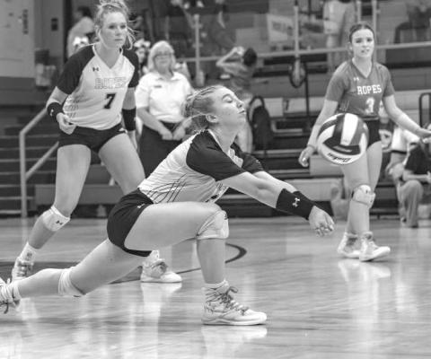EFFORT - Ropes Lady Eagles fell to the Tolar Lady Rattlers 3-1 in the Regional Semifinals in the 2A Region 1&amp;2 playoffs. (Photo courtesy of Donovan Martin)