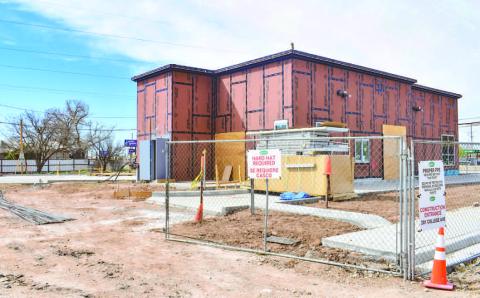 HTEAO - Green Street Constuction continues to their work on the anticipated HTeaO business located at 201 College Avenue. A grand opening date has yet to be made, however, community members can follow the HTeaO Facebook page for further updates. (Staff photo by Emily Campos)