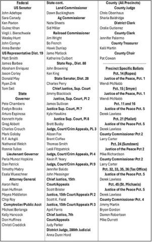 Hockley County political candidate biographies