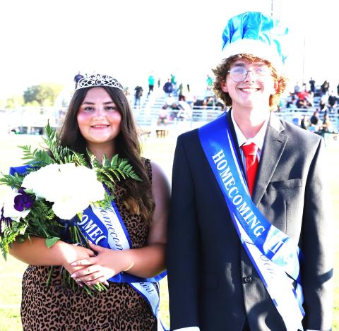 Smyer Homecoming Queen and King - Tessa Perez and Keaton Bradley.