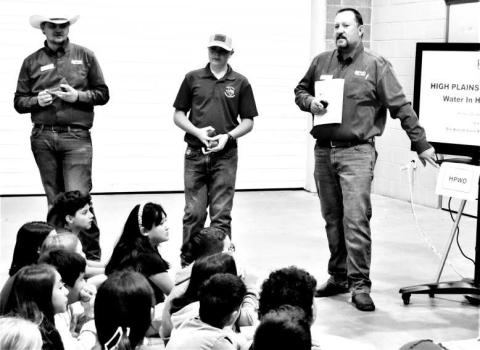 - HPWD representatives explained the connection between water and agriculture at Ag. Awareness. (Staff photo by Lynda Work)