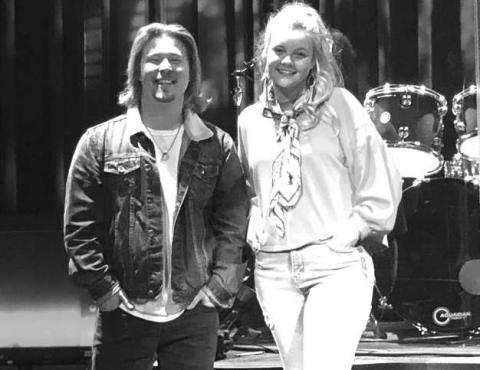 COMPETITION- Hadlie Jo Pritchard (right) and Jonny Hughes won in the high school/under 18 and adult divisions, respectively, of the second-annual Songwriter Competition hosted by South Plains College’s Commercial Music Department on April 4 at Tom T. Hall Studio on the Levelland campus. (SPC Photo/Jerry Serrano)