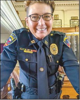 HAPPYRETIREMENT - Pictured is Levelland Police Captain Tammie McDonald who retired Friday after a 36-year career in law enforcement. McDonald spent her entire career with the Levelland Police Department working her way from a patrol officer all the way to Captain. McDonald was celebrated at Studebakers Events with colleagues, friends and family Friday in attendance. (Photo courtesy of Ashley Davis)