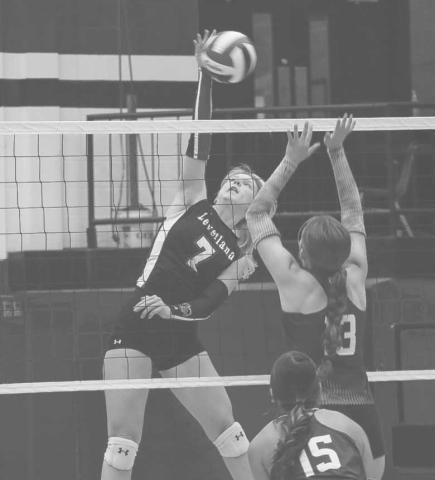 FAST SPIKE - Levelland Loboette Addisen Campbell spiked the ball during the team’s contest against the Littlefield Lady Cats this past Tuesday at home. (Staff photo by Aalijah Soliz)