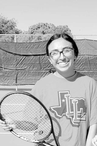 TTAC ACADEMIC- Levelland Head Coach Jeff Braziel shared that three of his Loboette tennis players made the TTAC Academic All-State Team! Evalyn Jasso, Nadia Perez, and AnaDelia Sanchez were all awarded the honor. Pictured is Loboette Nadia Perez. (Photo Courtesy of Cristal Isaacks)