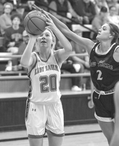 JUMPSHOT - Ropes Lady Eagle Bree Stumbo shot the ball during the teams game against New Home in the teams loss. (Photo courtesy of Donovan Martin)