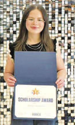 HILDEBRAND SCHOLARSHIP-- Whiteface Briley Siemens was awarded the Hildebrand Scholarship at the 2026 Houston Livestock Show and Rodeo. The $20,000 scholarship originated by the Lamb Auction Committee, is awarded in honor of Hildebrand’s unselfish devotion and contributions to the Houston Livestock Show and the youth who exhibit there. (Whiteface ISD photo)