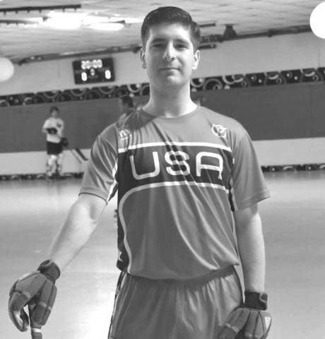 TEAM USA - Martin Arevalo, a second-year computer aided drafting student at SPC, will participate with Team USA in the 2024 World Skate America Rink Hockey Pan American Championships from March 4-10 in Bogotá, Colombia. (Photo courtesy of SPC’s Adan Rubio)