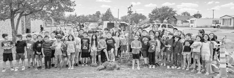 PLANTING A TREE- Second graders at South Elementary had the honor of planting a Fruitless Mulberry Tree on Friday. Every child got to use the shovel and put the dirt around the tree. LISD thanked Mrs. Jessica Kelly and the Hockley County Soil and Water for making the event happen and for adding beauty to the campus. (Photo courtesy of Cristal Isaacks)