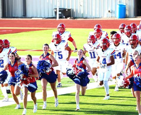 Sundown Roughnecks were full of spirit going into their first game of the season, though team fell 46-22 to the Dimmitt Bobcats. (Sundown ISD photo)