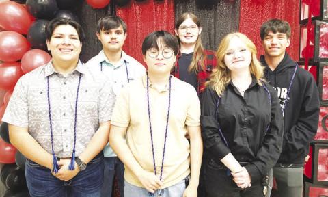 LHS ESPORTS CORDS – Students were honored at a banquet hosted by April Austin and Sam Dewbre: Daniel Duran, Angel Hicks, Andy Kim, Lupe Lyva, James McKenzie and Julian Sanchez. (Levelland ISD photo)