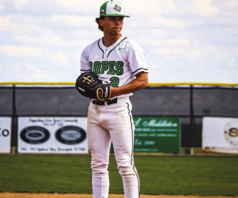 READY - Ropes Eagle Mason Marmolejo got ready during the team’s game against the Tahoka Bulldogs this past Tuesday at home for district play. (Staff photo by Aalijah Soliz)