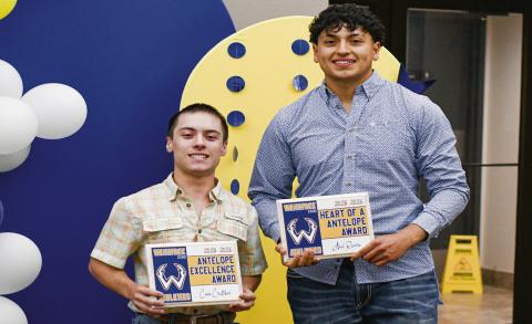 BOYS OVERALL AWARDS - Antelope Excellence: Cash Crutcher and Heart of a Antelope: Axel Rivera. (Staff photo by Jentezen Smith)