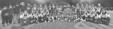 QUARTERFINAL CHAMPS - The Whiteface Antelopes are UIL Class 1A-1 Six-man High School Football Champions after an 82-36 win over Borden County last Friday in Lockney. The Antelopes will face Water Valley on Saturday at 2 p.m. in Lamesa for the state semi-finals (Picture by Holly Crutcher)