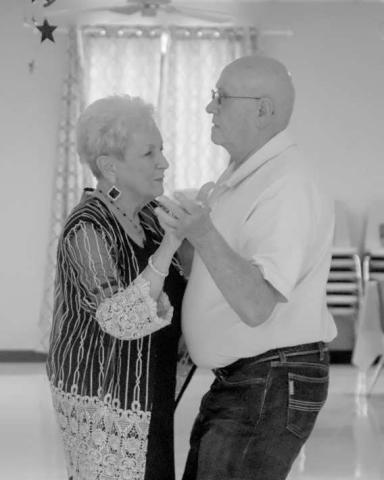 DANCING IN THE MOONLIGHT - The Hockley County Senior Citizens Association held a senior prom on Friday at the Senior Citizen Dining Hall. Couples danced to a band that serenated the crowd. (Staff photo by Hannah Woodrum)