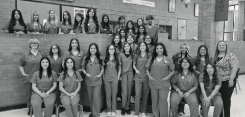 PCT STUDENTS RECEIVE SCRUBS