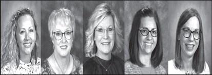 LIBRARIANS DAY - On National School Librarian’s Day, LISD celebrated their five librarians. Pictured are librarians, named in alphabetical order; Pam Alexander, Tracy Barker, Mixie Clowe, Abi Swain and Roxanne Toney. (Photo courtesy of Cristal Isaacks)